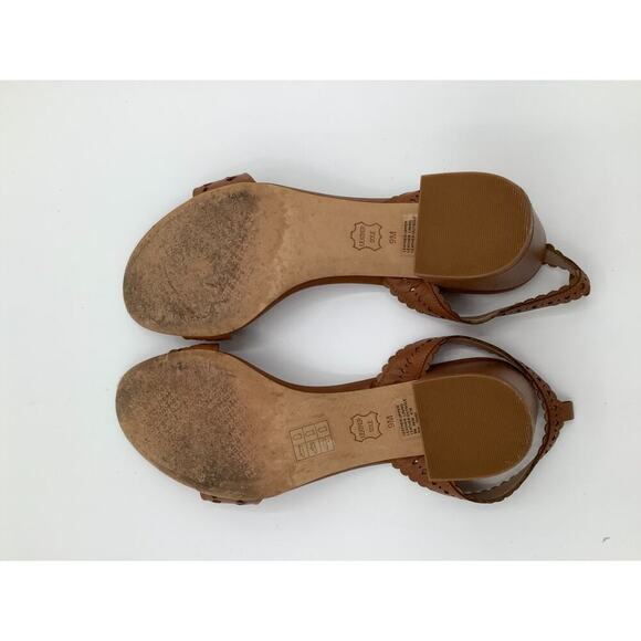 Tory Burch Size 9 Light Brown Kitten Heel Slides Floral Charms Boehmian - Picture 3 of 9